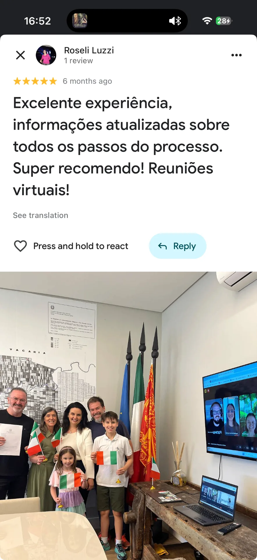 Depoimento de Roseli Luzzi